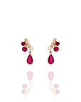 Eva - Mini Ruby Lucky Earrings