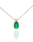 Sophia - Drop Emerald Necklace