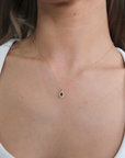 Aria Pear Ruby Necklace
