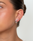 Diana Pear Climber Drop Earrings