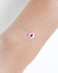Karen - Ruby Drop Bracelet