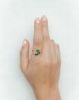 Luna - Emerald Triple Ring