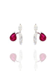 Blake - Ruby & Diamond Hoops