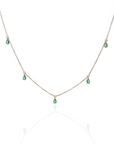 Emilia - Drop Emerald Necklace