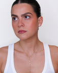 Luna- Two in One Diamond Bezel Necklace