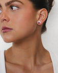 Mare - Ruby Cluster Diamond Earring