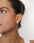 Vera- Diamond Bezel Earrings with Earjacket Set