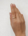 Alba - Chunky Gold and Diamond Ring