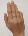 Luni - Emerald Diamond Bezel Band