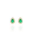 Minerva Pear Emerald Earrings