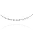Smile Diamond Necklace Round Marquise