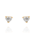 Elio - Heart Diamond Solitaire Earrings