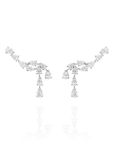 Cayetana - Diamond Drop Pear Earrings