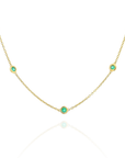 Livia - Bezel Emerald Necklace