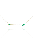 Celo -Three Drop Emerald Necklace