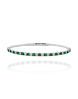 Dome - Emerald and Diamond Flexible Bangle
