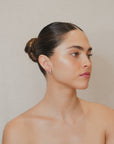 Rafaela - Two gold diamond double hoop