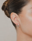 Rafaela - Two gold diamond double hoop