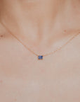 Zoe - Solitaire Sapphire Necklace
