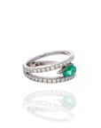 Elisa - Emerald Double Ring