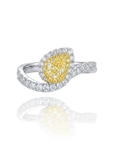 Brooke Yellow Diamond Wrap Pear Ring