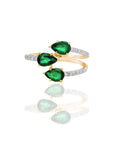 Luna - Emerald Triple Ring