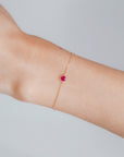 Sofi - Ruby Solitaire Bracelet