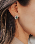 Grace - Emerald Floral Earring