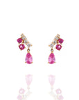 Eva - Mini Pink Sapphire Lucky Earrings
