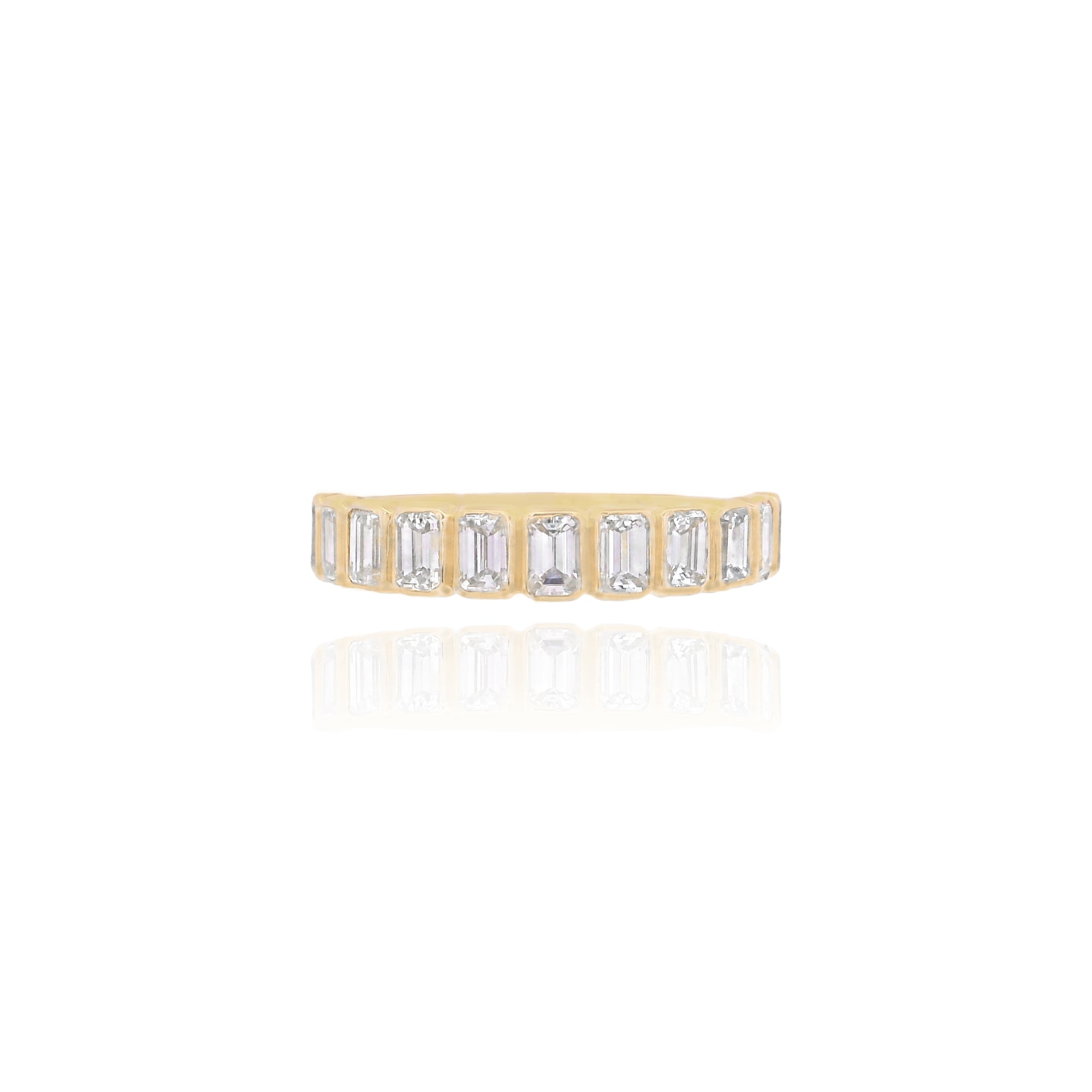Luni - Emerald Diamond Bezel Band