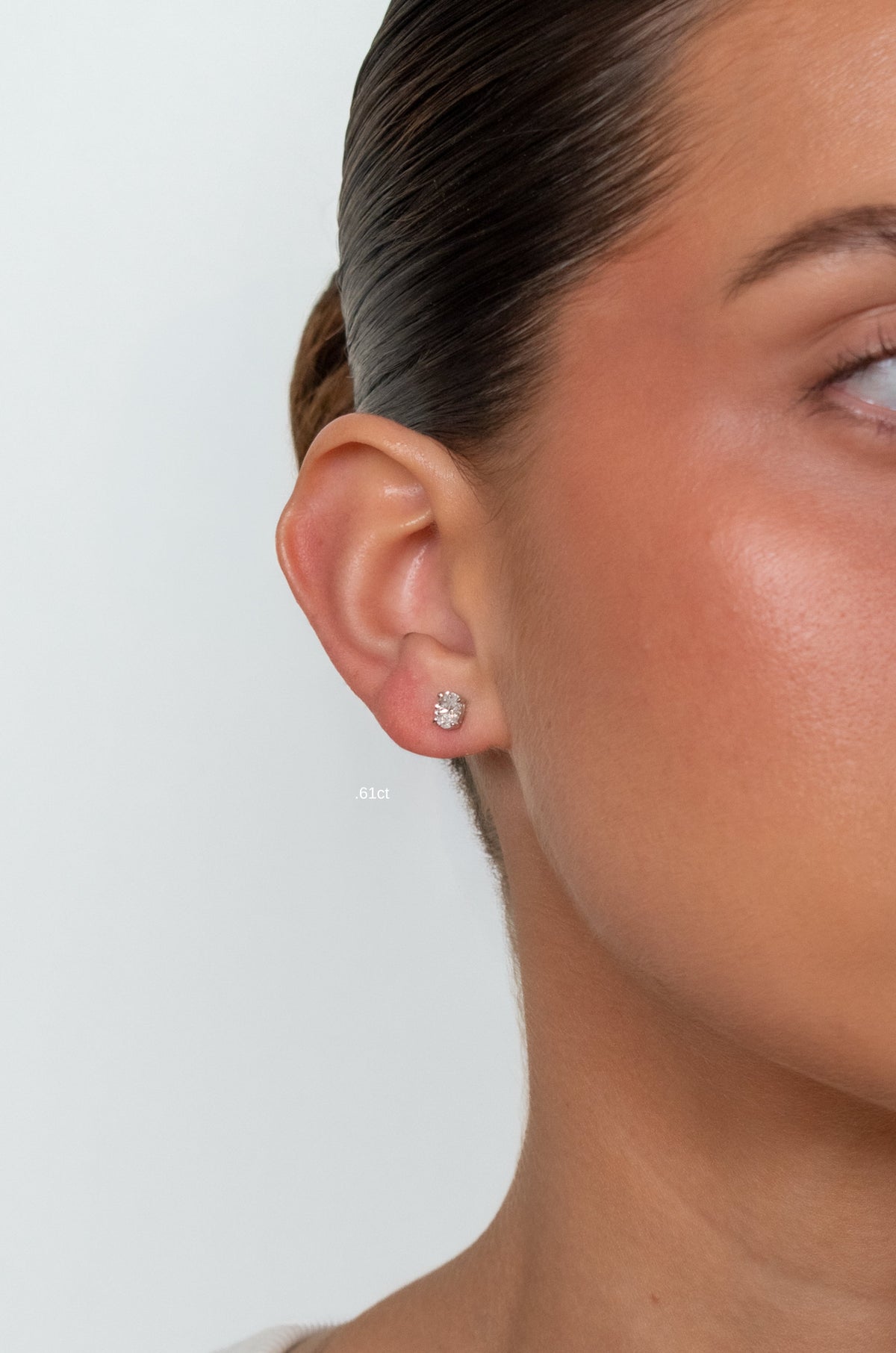 Bianca - Oval Diamond Stud