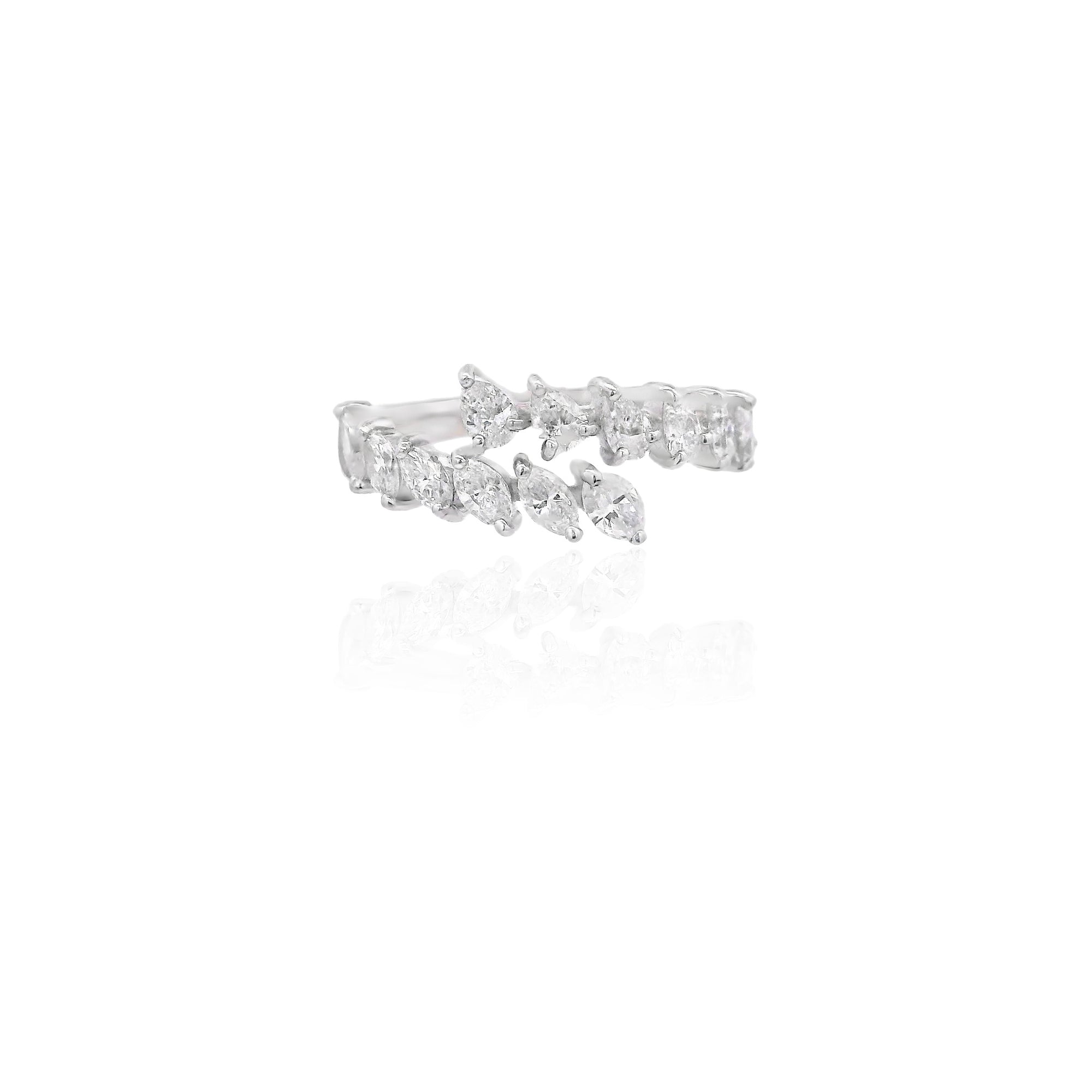 Tesa - Crossed Marquise Diamond Ring