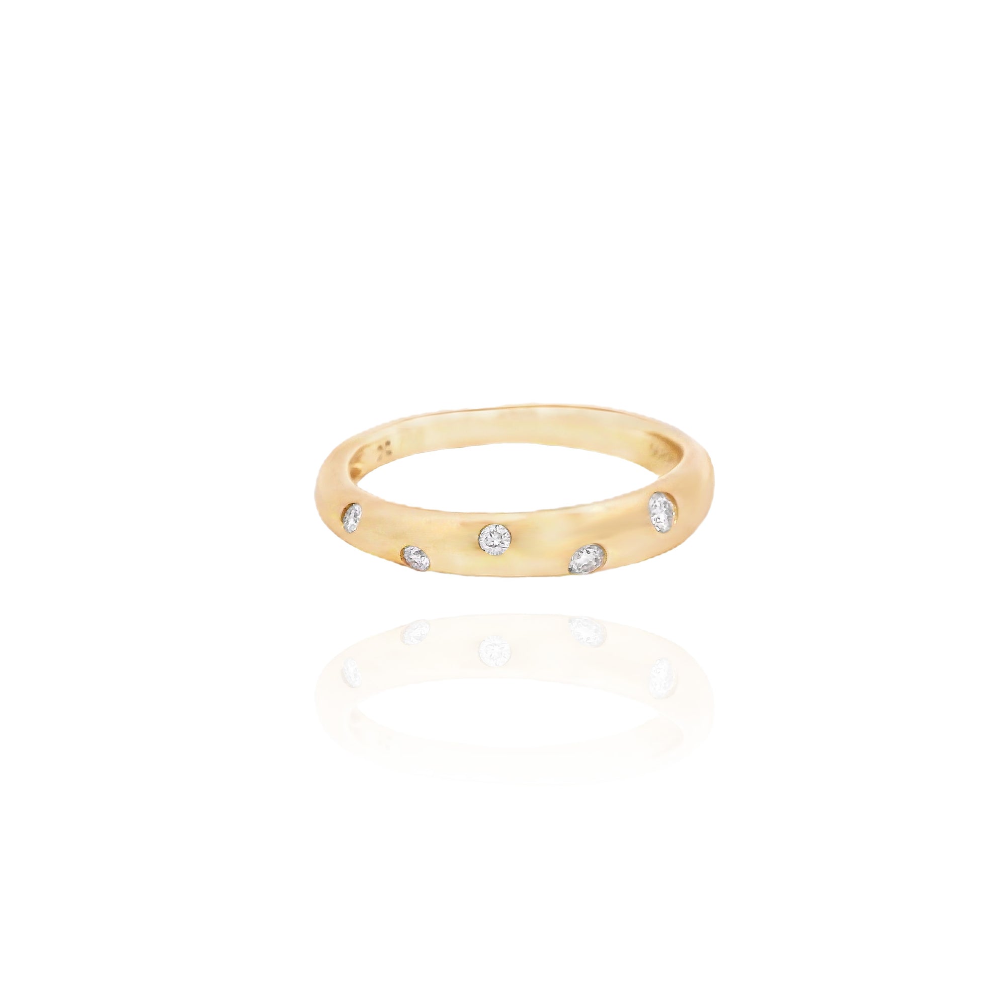 Alba - Chunky Gold and Diamond Ring