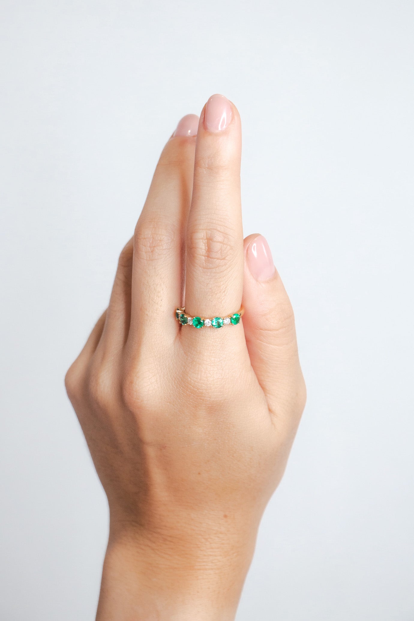 Constanza - Emerald and Diamond Band