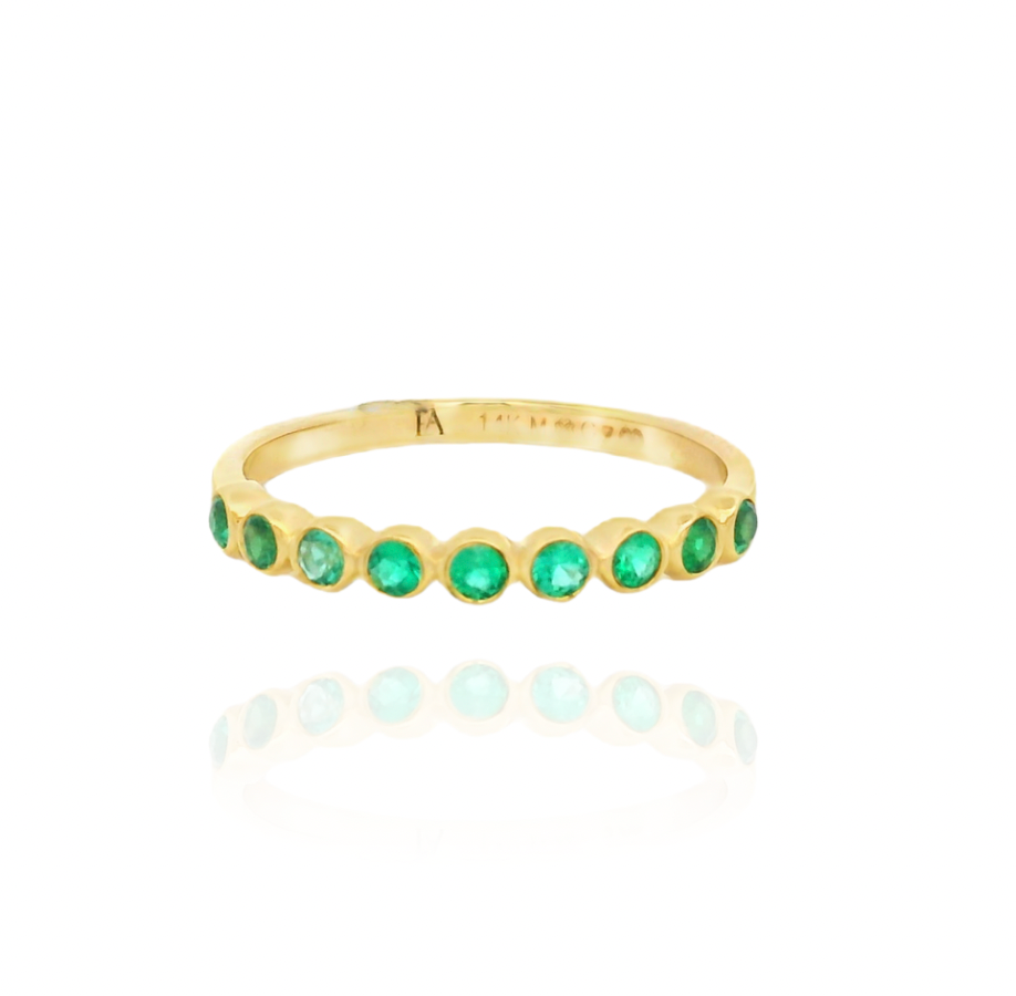 Barb Ring Bezel Emerald Ring
