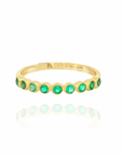 Barb Ring Bezel Emerald Ring