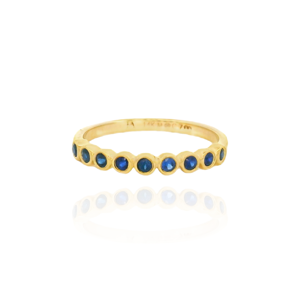 Barb Ring Bezel Sapphire Ring