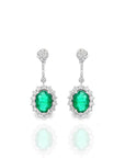 Dione - Cluster + Lady D Emerald Earrings