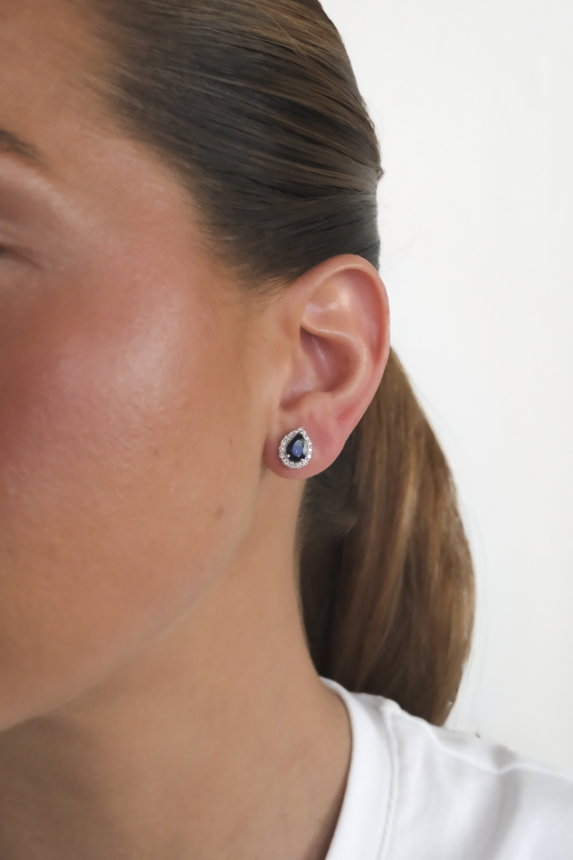 Romina Pear Sapphire Earrings