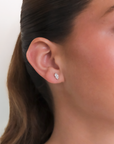 Marquise solitaire studs .78 ct