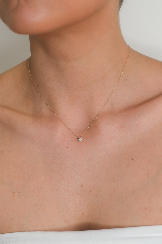 Sandra Cluster Solitaire Necklace