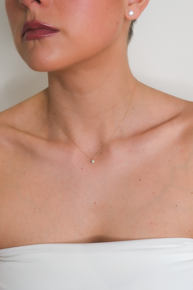 Sandra Cluster Solitaire Necklace