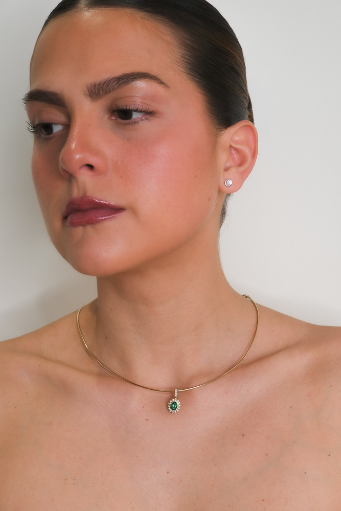 Amelia Emerald Bezel Charm