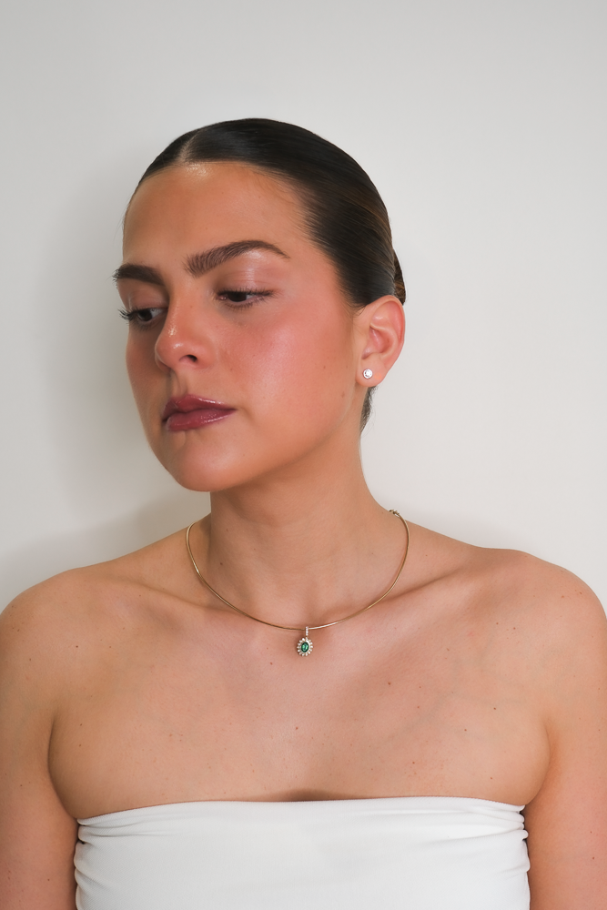 Amelia Emerald Bezel Charm