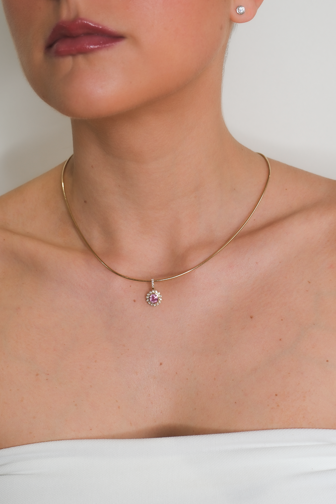 Amelia Pink Sapphire Charm