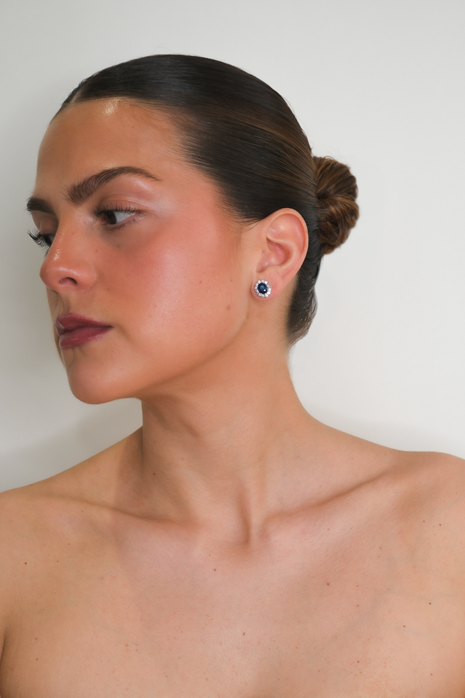 Vania Oval Sapphire Studs