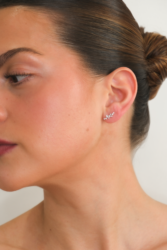 Nicoleta Mini Climber Earrings