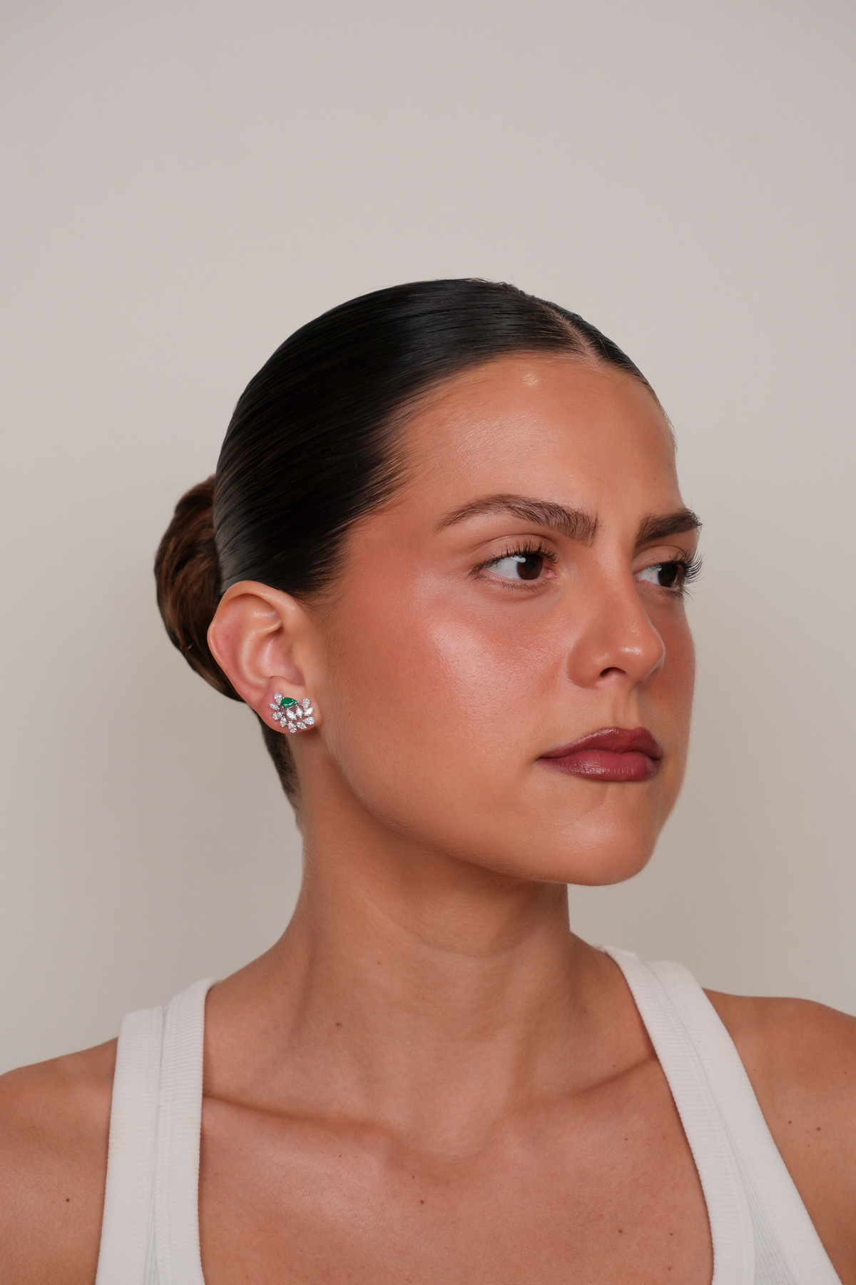 Leny Cluster Diamond Emerald
