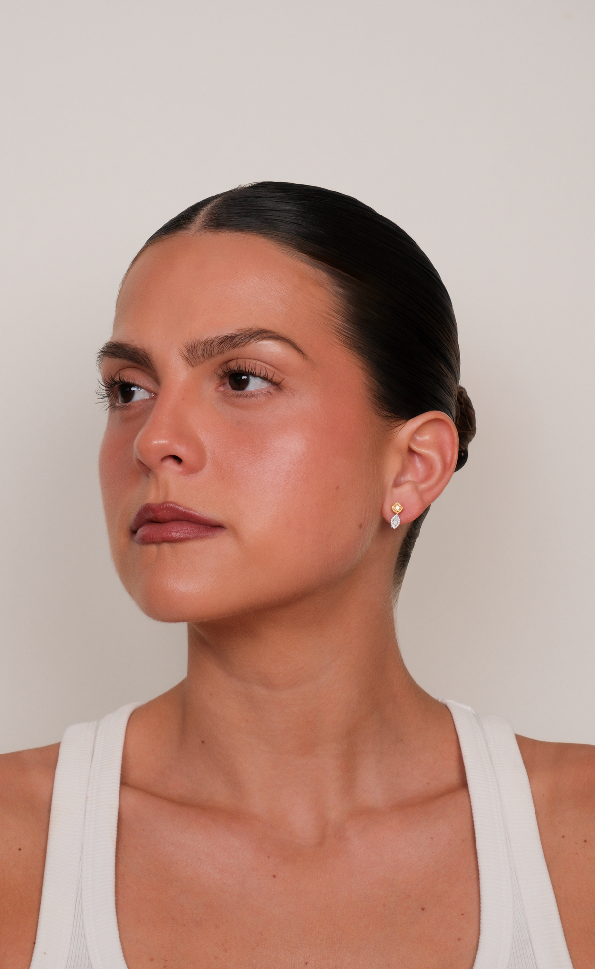 Rhea Yellow Diamond Cluster Drop