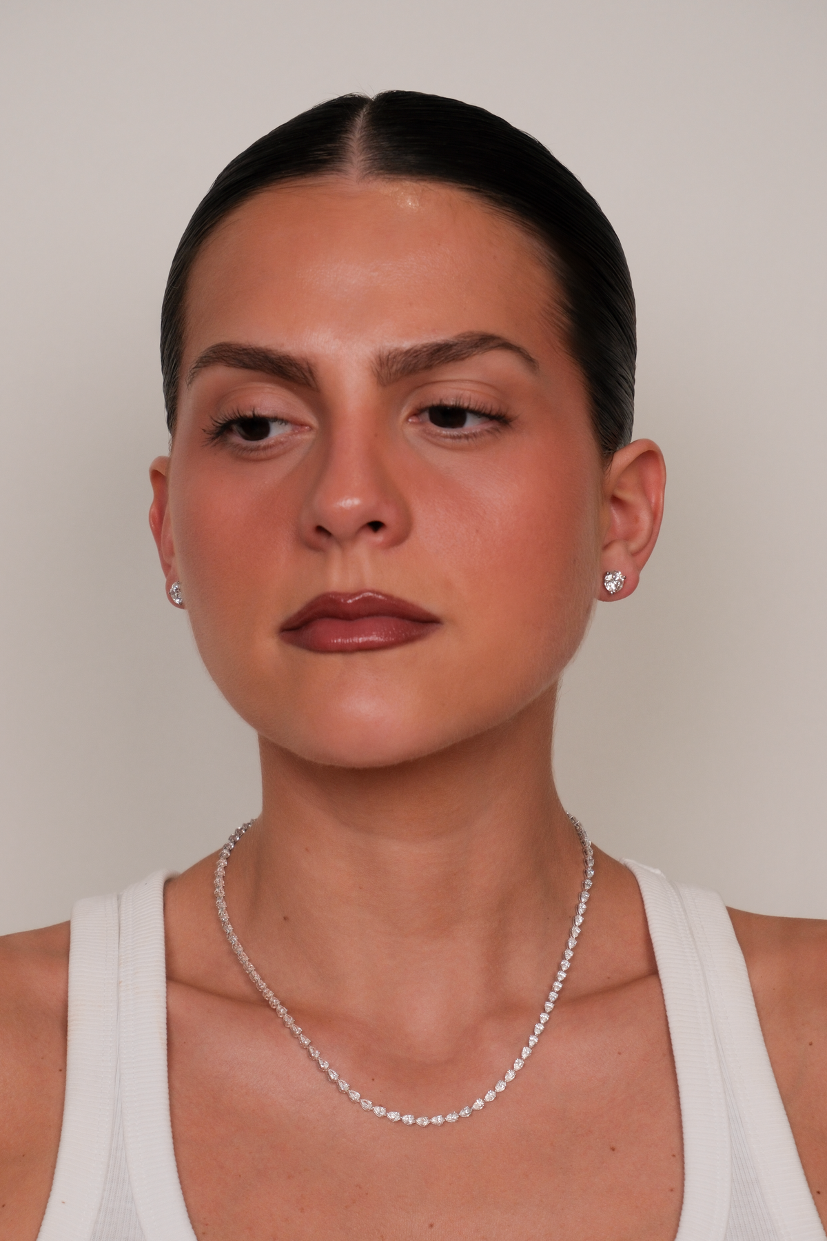 Frankie Pear Tennis Necklace